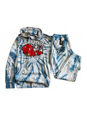 Massive Action Lonely Hearts Tie-Dye Hoodie & Sweatpants Set